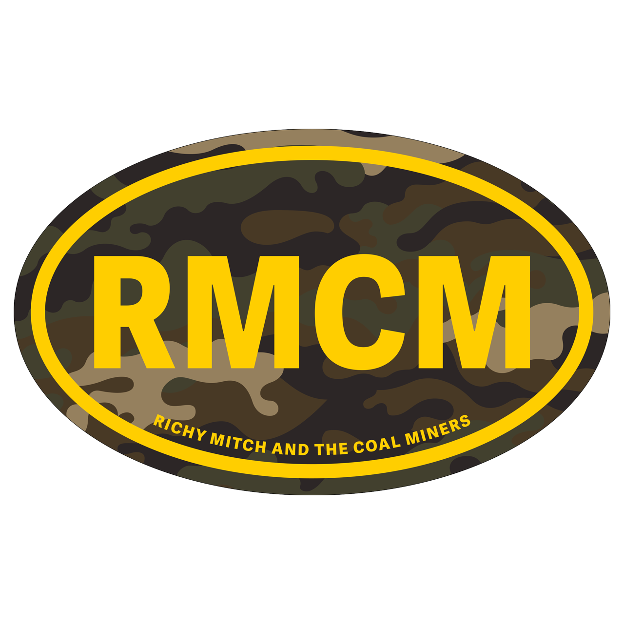 Camo Oval Sticker